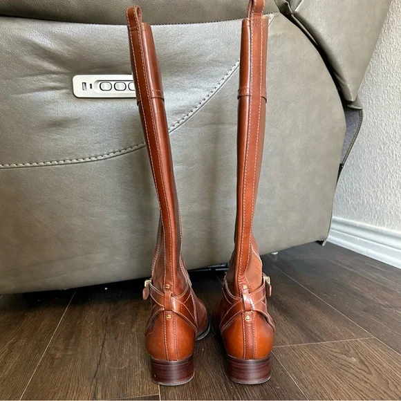 Tory Burch Sienna Brita 30MM Vegan Leather Riding Boots